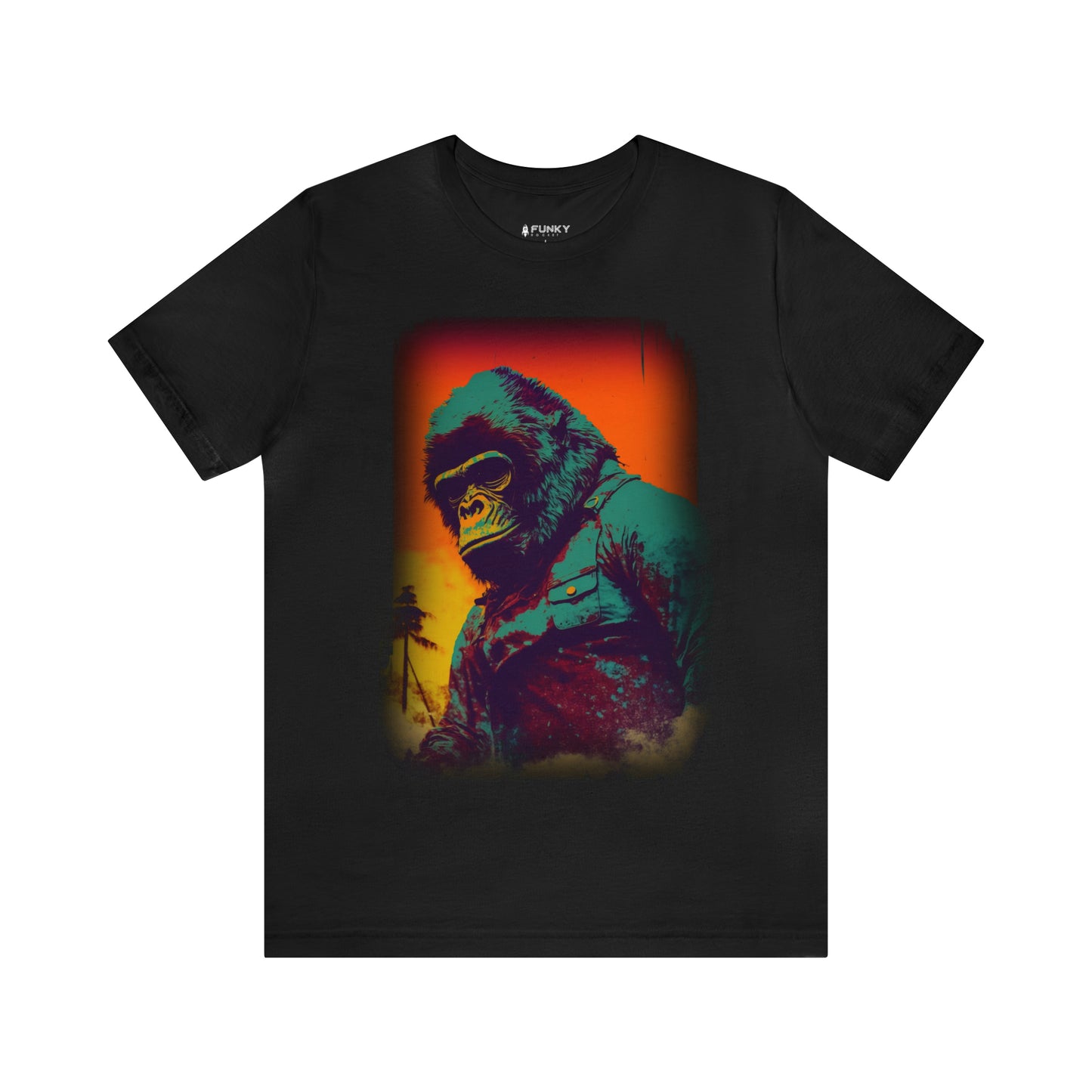 RETRO GORILLA SNOWBOARDING T-SHIRT