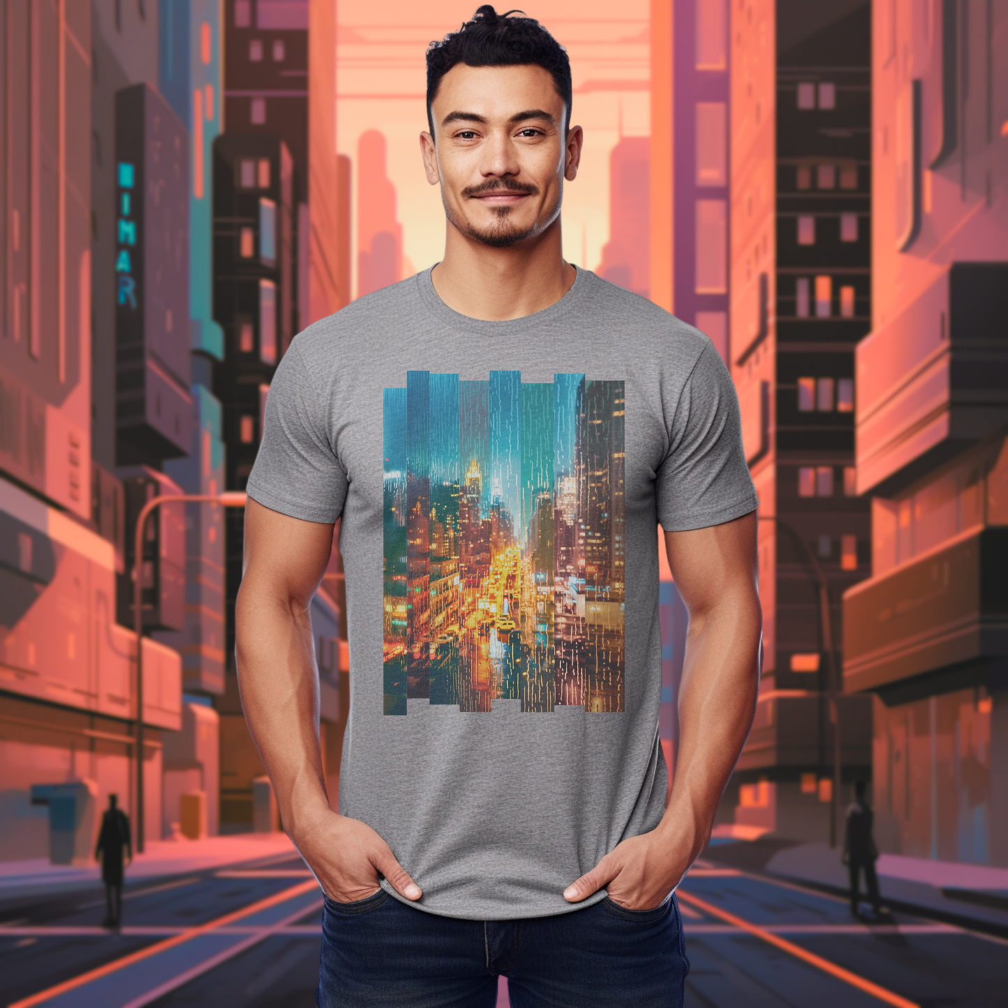 SLICED CITYSCAPE T-SHIRT